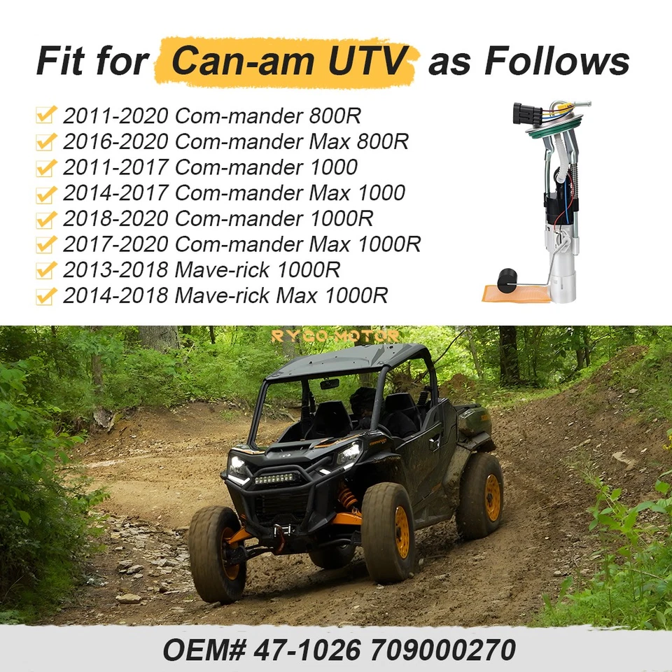 Nuevo conjunto de bomba de combustible para Can-Am 12-20 Commander Maverick 800 1000 709000759 Foto 2 de 4
