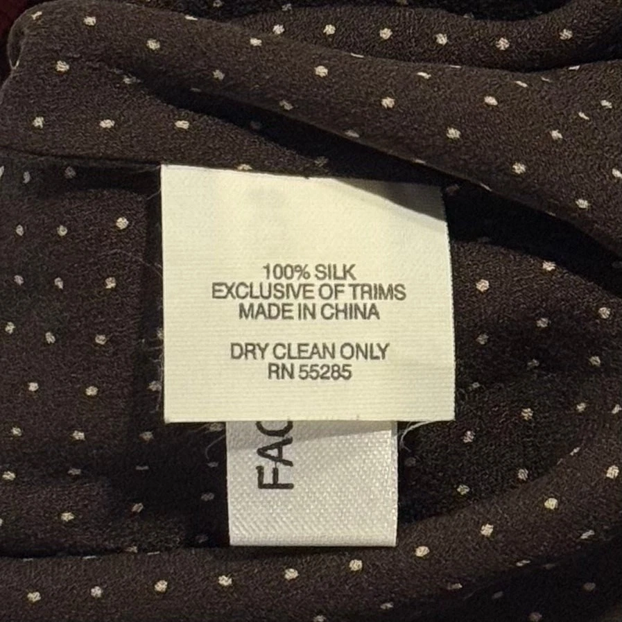 Express Tank Top Silk Y2K Babydoll Coquette Lace Trim Polka Dot Brown Orange XS - Image 3 of 4