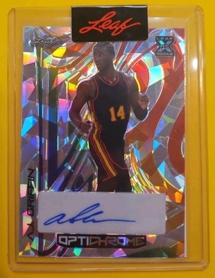 2023 LEAF OPTICHROME CRACKED ICE RC 1/1 AUTO AJ A.J. GRIFFIN ATLANTA HAWKS MINT!
