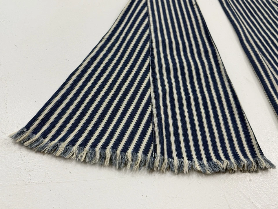 Show Me Your Mumu Berkeley Bells Indigo Stripe Size M Hippy Boho Retro 70s - Image 3 of 4