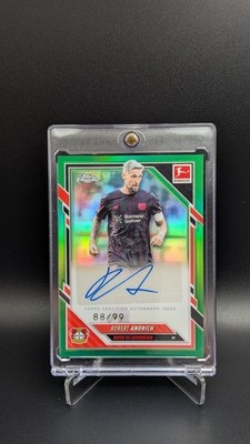 Robert Andrich Auto /99 True Green Topps Chrome Bundesliga Leverkusen
