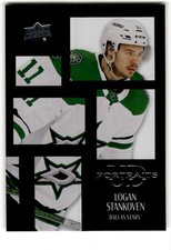 Logan Stankoven 2024-25 Upper Deck UD Portraits Black Rookie #P32 Dallas Stars
