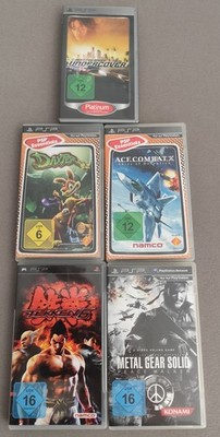 5 PSP Spiele Need for Speed Metal Gear Solid Tekken 6 Daxter Acecombat X