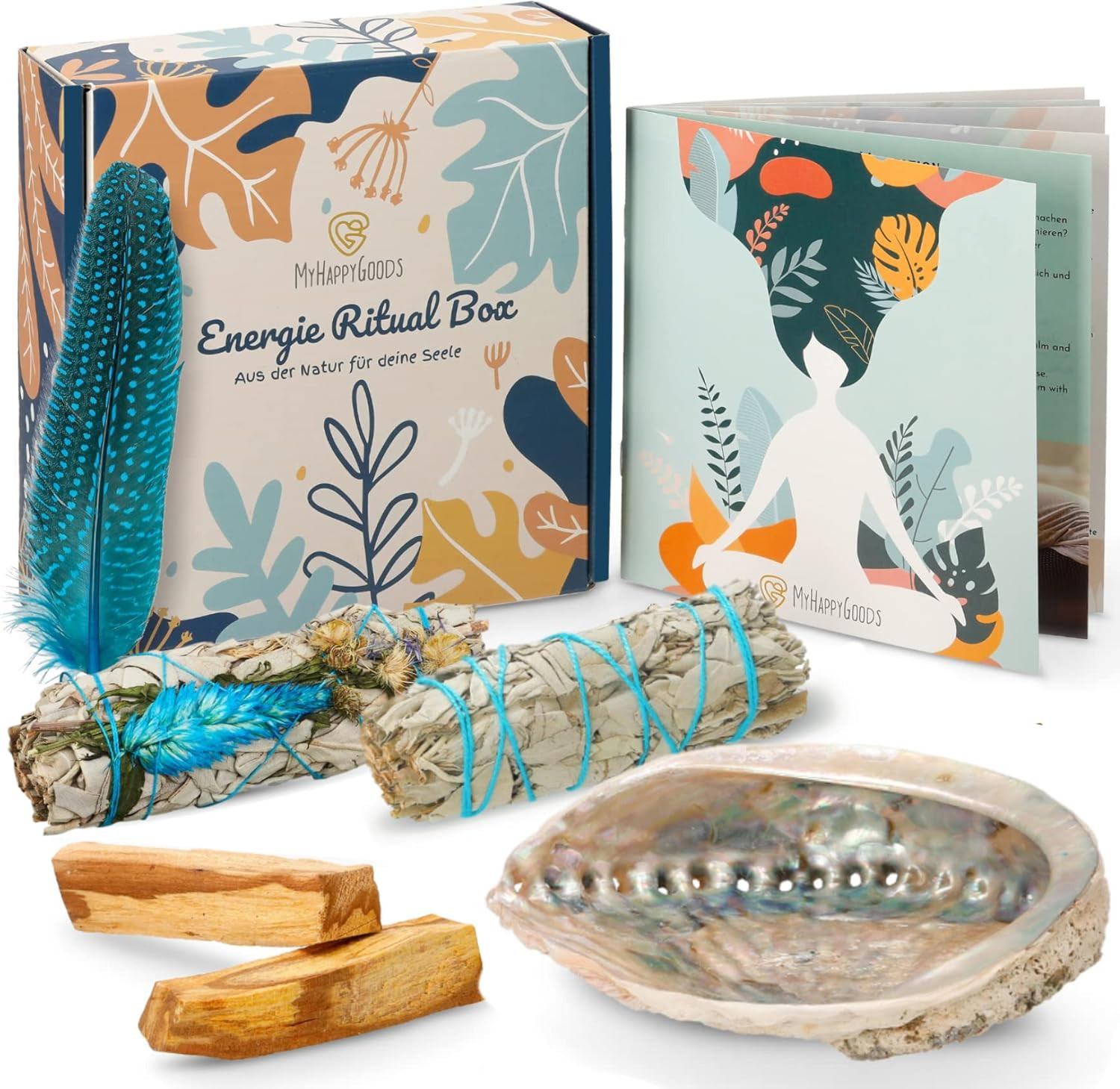 Antico Kit Sciamanico: Salvia Bianca, Palo Santo e Conchiglia Abalone