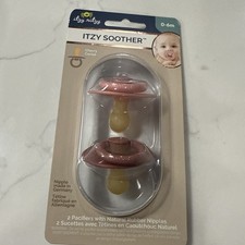 Itzy Ritzy Soother Pacifier Set of 2 Cherry Cerise Color Nipple Made in Germany.