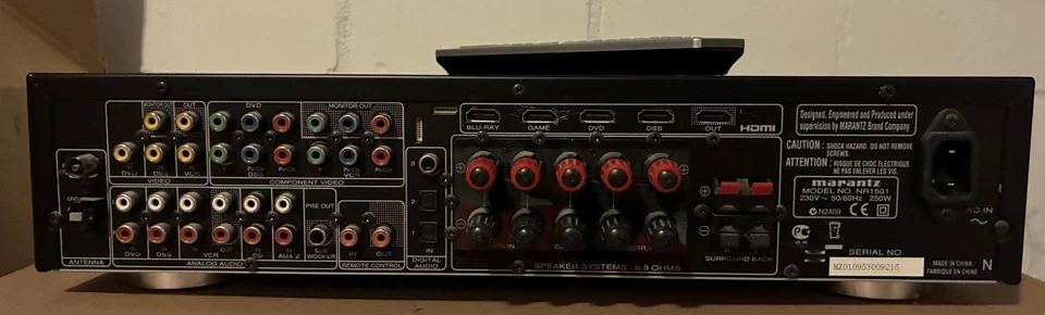 Marantz NR1501 7.1 60 Watt AV Receiver mit Fernbedienung RC006SR - Bild 3 von 4