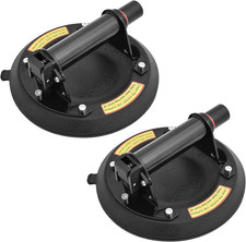 2Pack Vacuum Suction Cups with Metal Handle - Heavy Duty Hand-Held Glass Lifter
