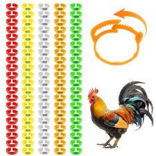 Chicken Leg Bands, 100 Pcs Adjustable Chicken Leg Rings Identification Band Colo