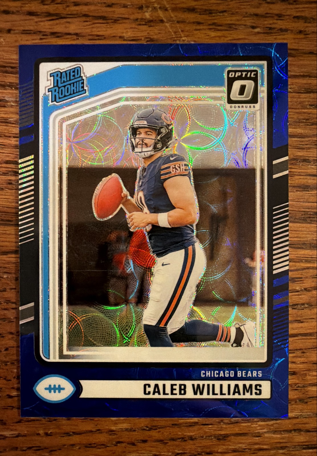 2024 Donruss Rated Rookie Caleb Williams #327 Optic Preview Blue Scope RC Bears