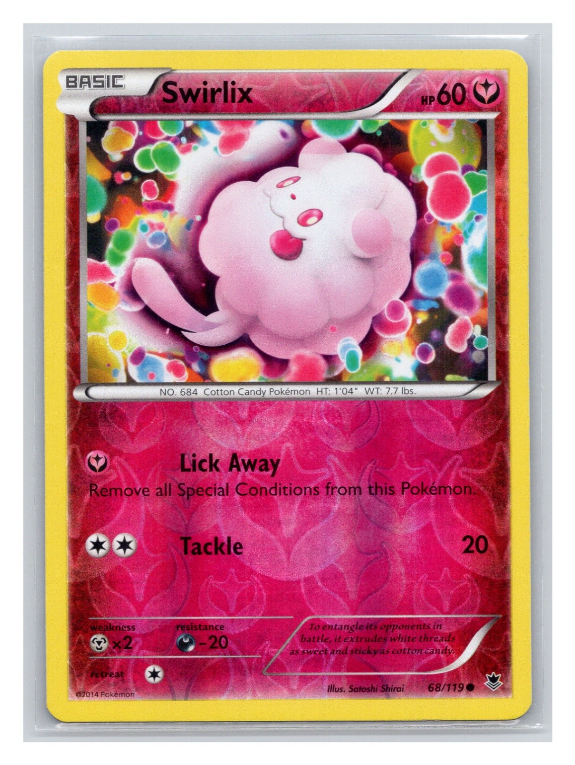 Pokémon TCG Swirlix 68/119 XY - Phantom Forces Reverse Holo LP