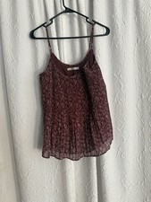 Abercrombie Fitch M -Maroon Floral Camisole w/spaghetti straps and floral design