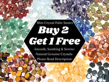 Mini Crystal Palm Stones BUY 2 GET 1 Free: Choose Gemstone (Natural Worry Stone)