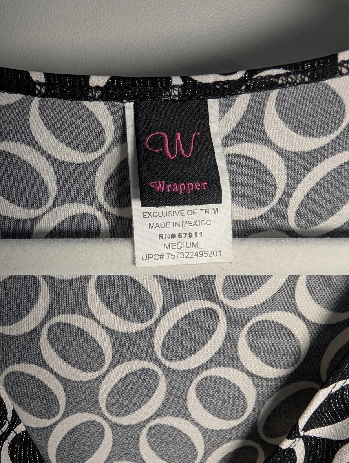 Wrapper Black and White Patterned Belted Dress Me… - image 4