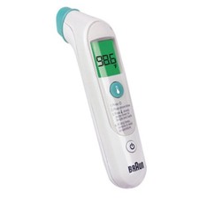 Braun No Touch Forehead Thermometer 9x6.8x3.5" Green/White Digital Display, 1 Ct