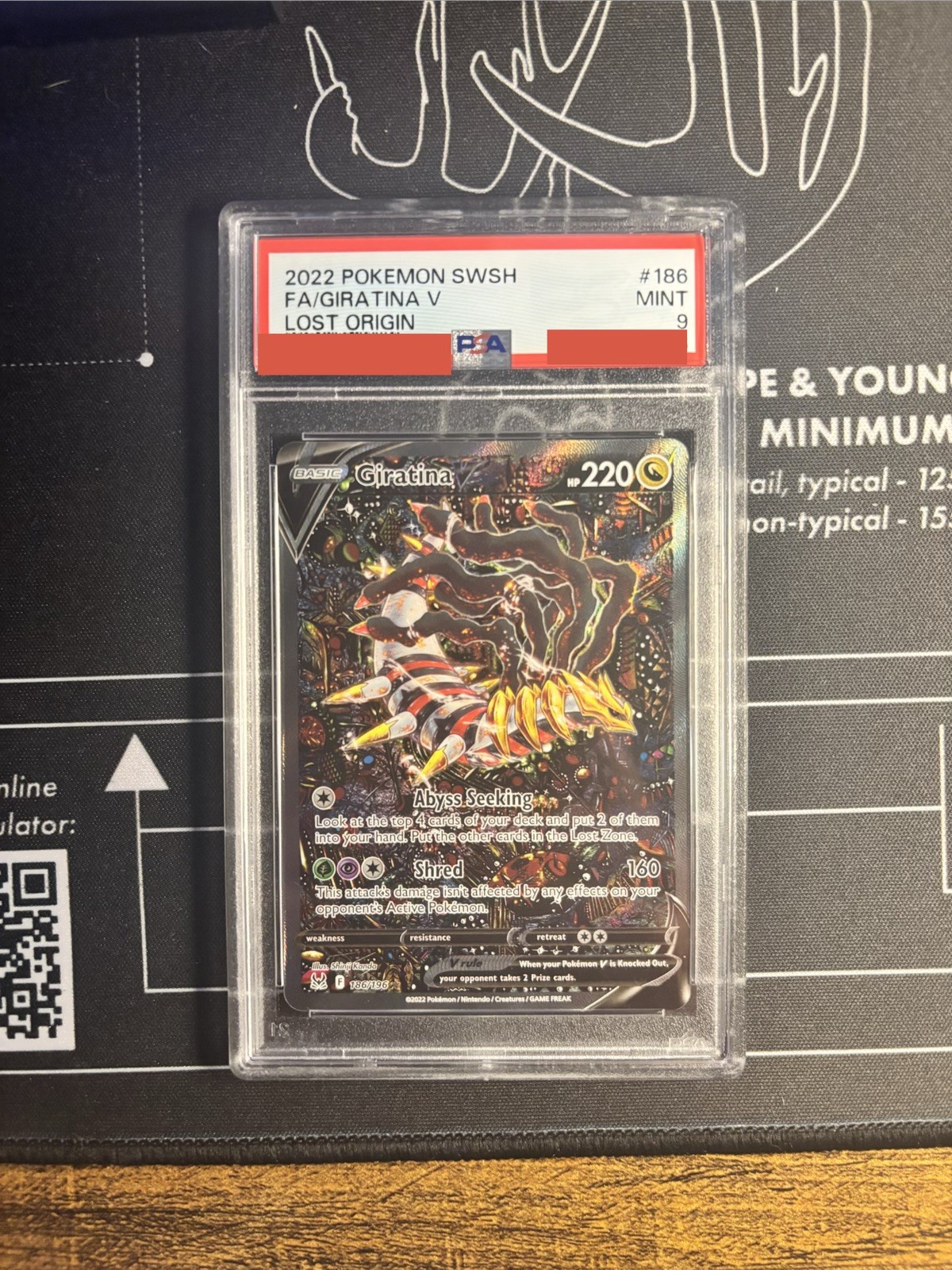 Pokemon Giratina V Lost Origin Full Alt Art 186/196 PSA 9 Mint