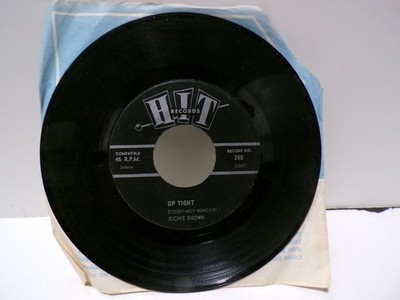 Richie Brown / Jalopy Five   Up Tight / California Dreaming 7'' 1966 HIT Records