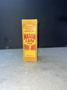 vintage box of  Mason Caps Fruit Jars Only* 7*