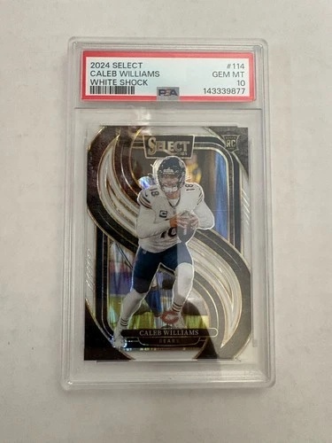 2024 Panini Select Caleb Williams #25 White Shock Prizm /199 (RC) PSA 10