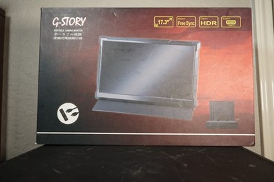 G-STORY GS173HR 17.3'' Portable Gaming Monitor HDMI, USB-C, IPS-LCD Travel Screen