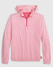 johnnie-O Hybrid Performance 1/4 Zip Hoodie Pink Size L