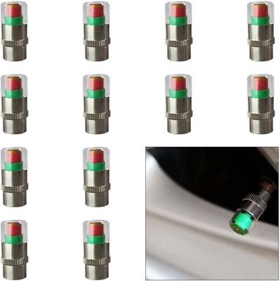 #ad 12PCS Car Tire Pressure Monitor Valve Stem Caps 3 Color Eye Alert Valve Stem Ca $16.58