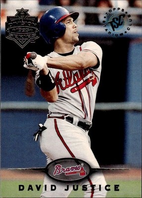1995 Stadium Club #446 David Justice Super Team Division Winners