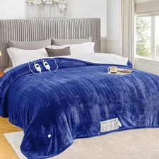 Heated Blanket Electric Queen Size 84"X90" Dual Control, Heating Blanket With 10