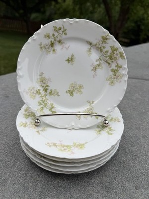 Vintage Haviland Limoges France Set Of 6 Bread Plate 6.25'' Pink Flower Floral
