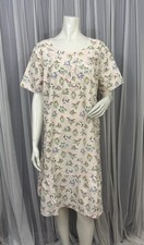 Womens 2X National NWT Floral Nightgown Gown Housedress Lace Trim