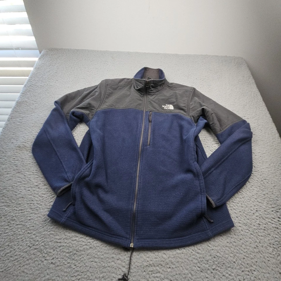 Chaqueta The North Face Para Hombre XL Azul Gris Cremallera Completa Manga Larga Aire Libre Senderismo Foto 2 de 4