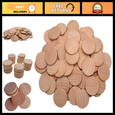 Natural Wood Slices 1.5" Unfinished Round Discs for DIY Crafts - 200 Pack