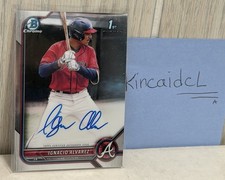 2022 Bowman DRAFT Ignacio NACHO ALVAREZ 1st Bowman AUTO CDA-IA Braves