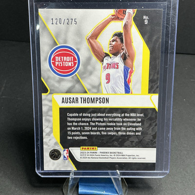 Ausar Thompson 2023-24 Panini Phoenix Fade to Black Maroon Ice