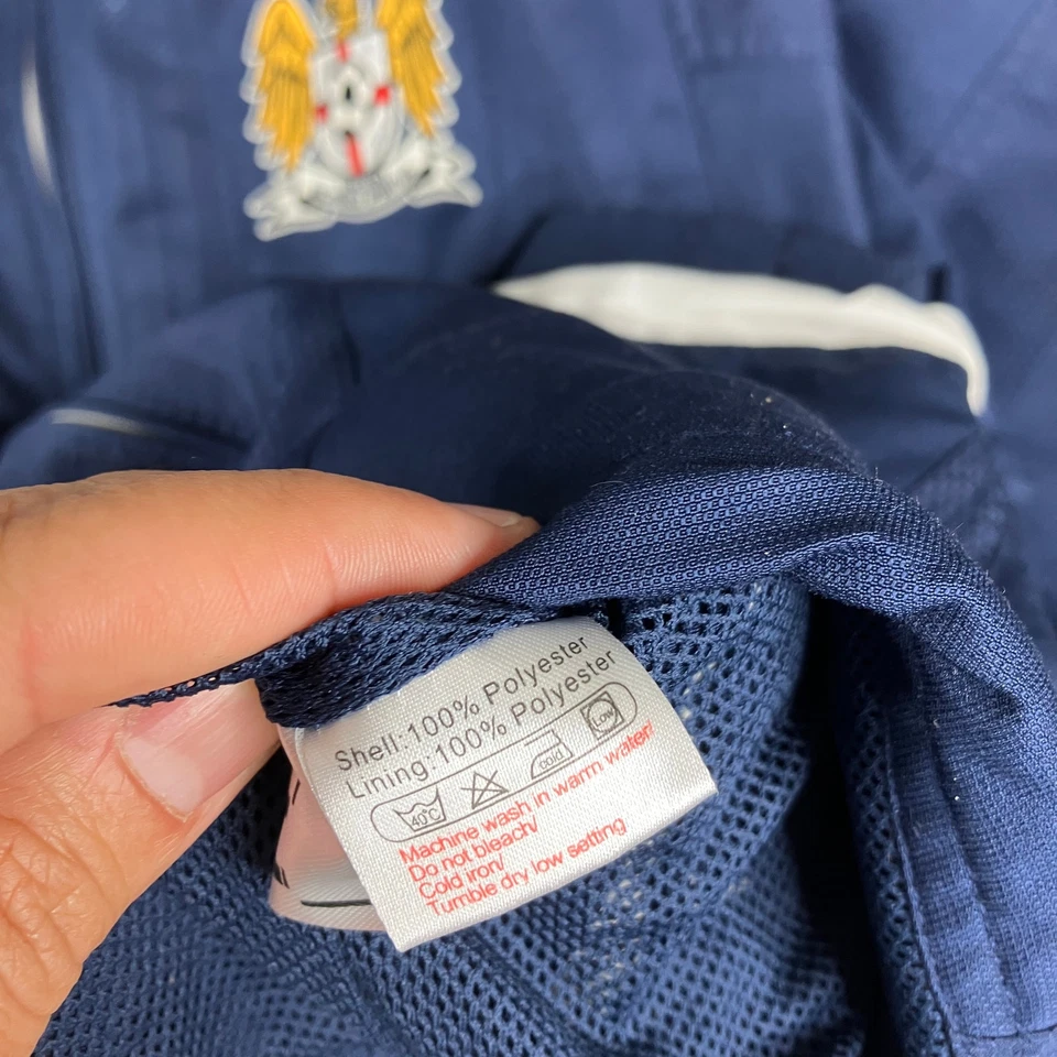 Chaqueta de fútbol Xara para hombre mediana azul marino cremallera completa atlética pista ropa deportiva  Foto 4 de 4