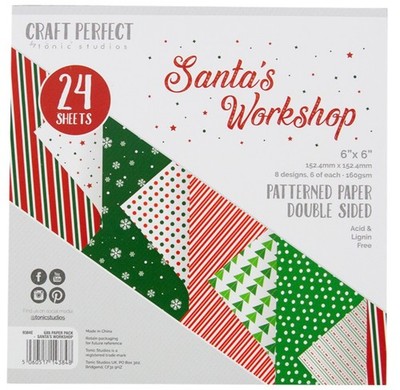 Tonic Studios SANTA S WORKSHOP  Double-Sided Paper Pack 24 (6  x 6 ) Sheets