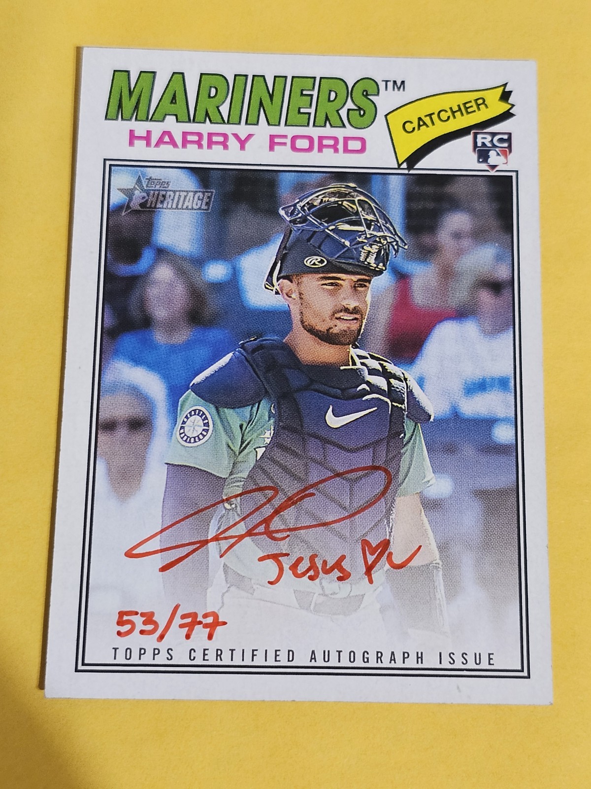 2026 Topps Heritage - Real One Autographs Harry Ford #ROA-HF Special Edition Red