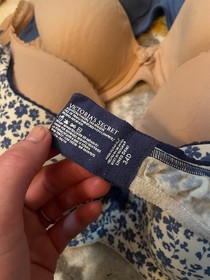 Lot of 6 Victoria's Secret VS Body by Victoria Lined Demi 34D blue beige