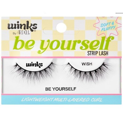 Ardell Winks Be Yourself Lashes - Wish Style, Black Strip Lashes with Multilayer