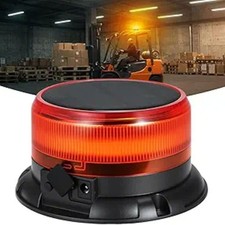 Amber Strobe Light, 48 LED Rechargeable Emergency Warning Beacon Light with 9 Fl