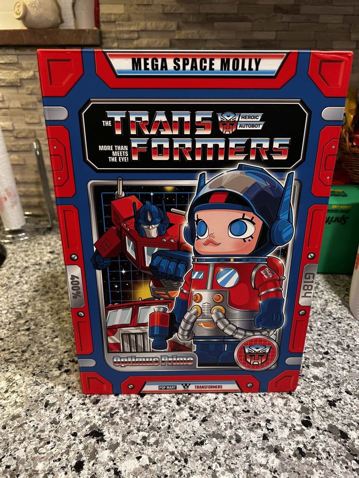 POPMART Mega Space Molly 400% Optimus Prime Collectible Figure - new