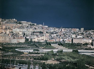General view of Ankara Turkey showing newly built city in foregrou- Old Photo