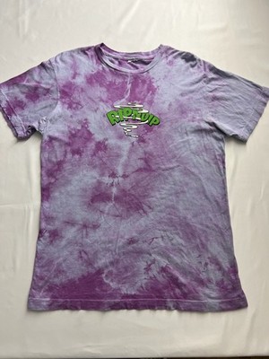 RIPNDIP Tie Dye Back Graphic T Shirt Purple Alien Lord Nermal Skate Size Small