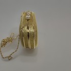Gold Mesh,Y2K Retro-Chic Crystal Embellished Deco Bow Clasp, Xbody, Clutch — photo 7