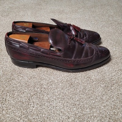 Allen Edmonds Berwick Tasseled Wingtip Burgundy Loafers Men s Size US 11