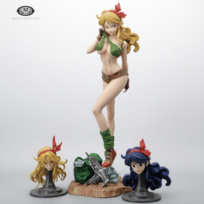 Dragon Ball 13in Lunch Launch Gals 3-Head PVC GK Statue Model Toy