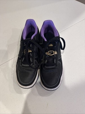 Nike Air Force 1 Low '07 LV8 'World Champ' Youth Size 7Y Black Purple DQ0300-001
