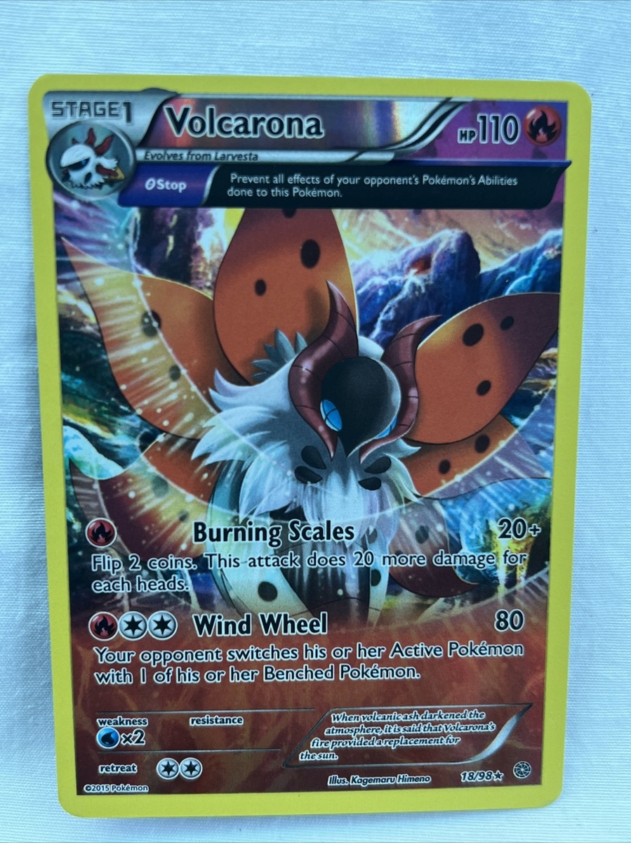 volcarona pokemon card Full Art Ancient Origins 18/98, NM Pokemon X Volcarona #100 Prices | Pokemon