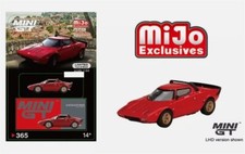 MINI GT LANCIA STRATOS HF STRADALE 1/64 DIECAST MODEL ROSSO ARANCIO RED MGT00365