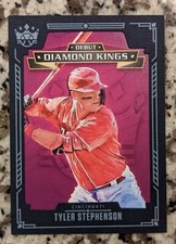 2021 DEBUT DIAMOND KINGS TYLER STEPHENSON RC BLUE FRAME BORDER PARALLEL #DDK-CR 