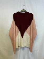 Hooked Up Colorblock Chunky Knit Sweater Size XL NWOT